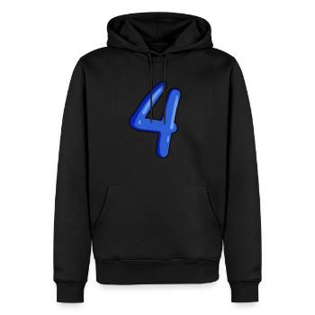 4 - Men’s Premium Organic Hoodie - black - Front - Nico (187cm)