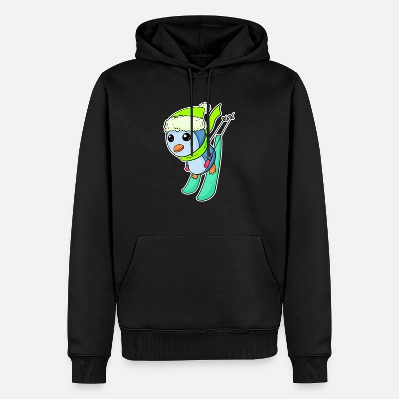 Ski - Sweat à capuche Premium bio Homme - noir