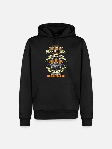 Wikinger, Valhalla, Viking, Nordmann - Männer Premium Bio Hoodie - Schwarz