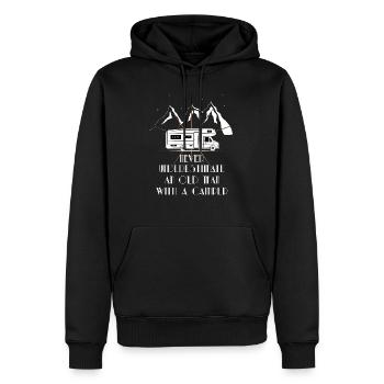 Unterschätze niemals einen alten Mann Camper Tour - Männer Premium Bio Hoodie - Schwarz - Vorne - Nico (187cm)