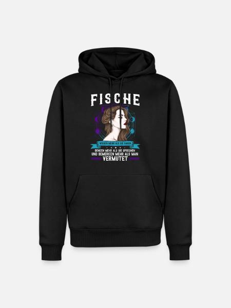 Pisces Tierkreiszeichen, Fische - Männer Premium Bio Hoodie - Schwarz