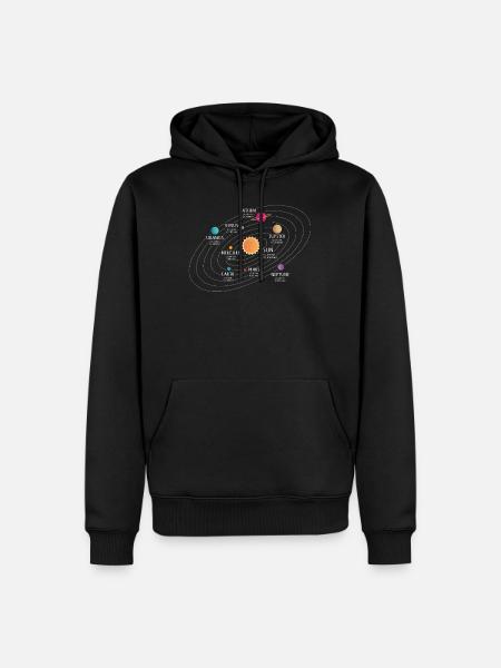 Solar System, Planet, Planet, Sun, Earth - Men’s Premium Organic Hoodie - black