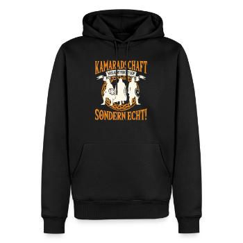 Wikinger Freundschaft, Perfekt Und Echt - Männer Premium Bio Hoodie - Schwarz - Vorne - Nico (187cm)