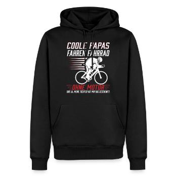 Papa Fahrrad Shirt – Lustiges Geschenk von Tochter - Männer Premium Bio Hoodie - Schwarz - Vorne - Nico (187cm)