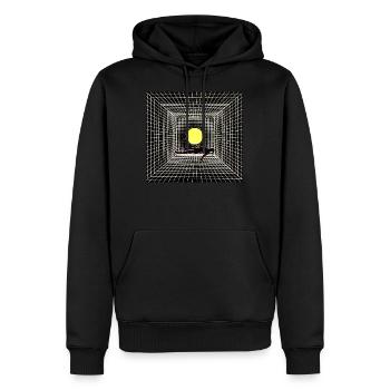 LA MATRICE - Sweat à capuche Premium bio Homme - noir - Devant - Nico (187cm)