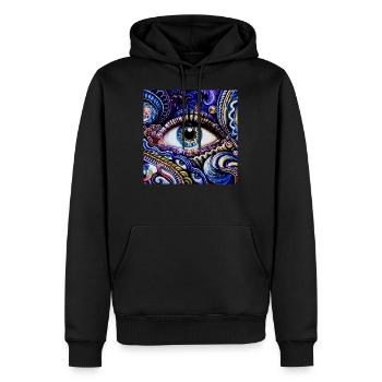 Third Eye Awakening - Men’s Premium Organic Hoodie - black - Front - Nico (187cm)