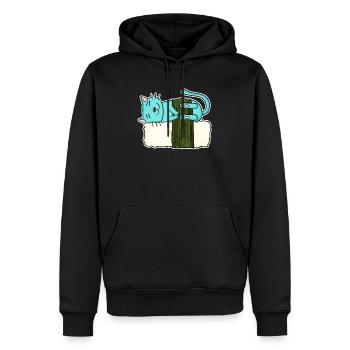 Chat Sushi japonais manger Japon Amour de chat - Sweat à capuche Premium bio Homme - noir - Devant - Nico (187cm)