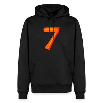 7 - Men’s Premium Organic Hoodie - black - Front - Nico (187cm)