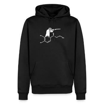 tontaubenschießen, adrenalin - Männer Premium Bio Hoodie - Schwarz - Vorne - Nico (187cm)