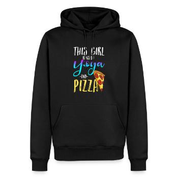 Yoga Chakra Méditation - Zen et yoga amusant - Sweat à capuche Premium bio Homme - noir - Devant - Nico (187cm)