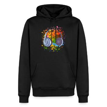 Kopfhörer Musikliebhaber Geschenk Musik Musik - Männer Premium Bio Hoodie - Schwarz - Vorne - Nico (187cm)