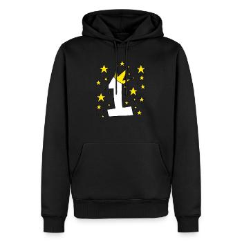 1 Jahr al - 1 Geburtstag - Männer Premium Bio Hoodie - Schwarz - Vorne - Nico (187cm)