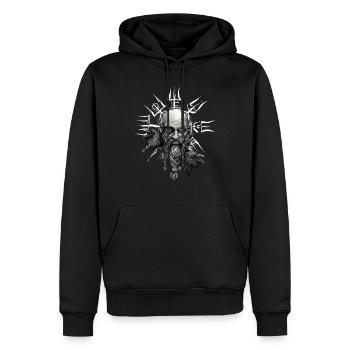 Vegvisir Odin avec Hugin et Munin - Vikings - Sweat à capuche Premium bio Homme - noir - Devant - Nico (187cm)