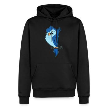 Cute Angry Owl Attitude Design - Bird Lovers - Männer Premium Bio Hoodie - Schwarz - Vorne - Nico (187cm)