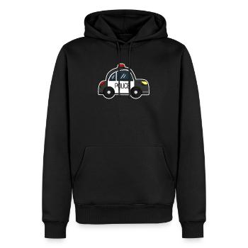 Polizeiwagen - Männer Premium Bio Hoodie - Schwarz - Vorne - Nico (187cm)