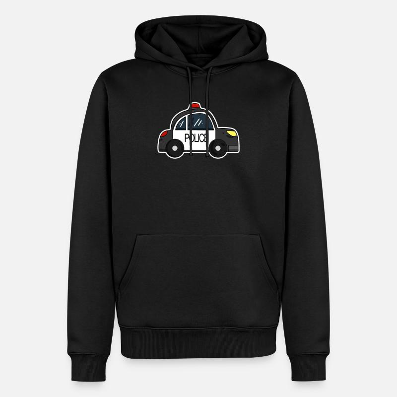 Polizeiwagen - Männer Premium Bio Hoodie - Schwarz