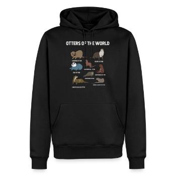 Otter Der Welt, Otter - Männer Premium Bio Hoodie - Schwarz - Vorne - Nico (187cm)