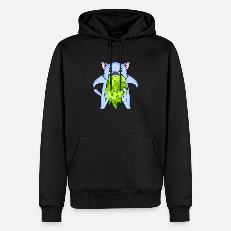 Erbrechen - Männer Premium Bio Hoodie - Schwarz
