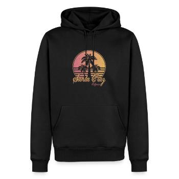 Santa Cruz California - Sweat à capuche Premium bio Homme - noir - Devant - Nico (187cm)