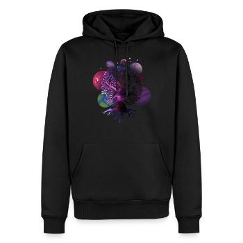 Arbre de la galaxie de la vie, planètes, système solaire, - Sweat à capuche Premium bio Homme - noir - Devant - Nico (187cm)