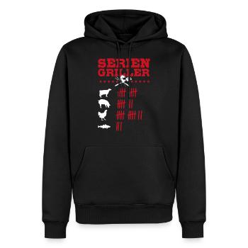 Seriengriller, Grill, BBQ, Fleischesser, Smoker - Männer Premium Bio Hoodie - Schwarz - Vorne - Nico (187cm)