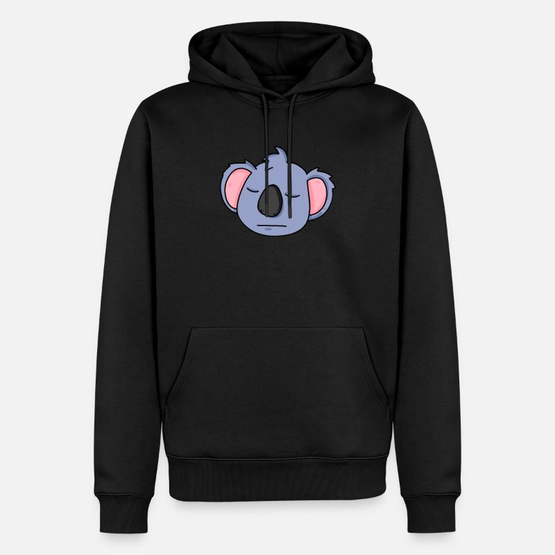 Tête de Koala - Sweat à capuche Premium bio Homme - noir