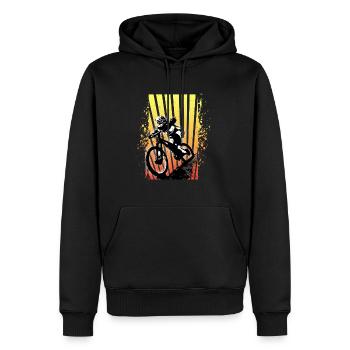 MTB MOUNTAINBIKER MOUNTAIN BIKE - Men’s Premium Organic Hoodie - black - Front - Nico (187cm)