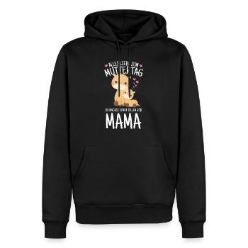 Muttertag Mutter Mummy Erster Giraffe Geschenk - Männer Premium Bio Hoodie - Schwarz - Vorne - Nico (187cm)