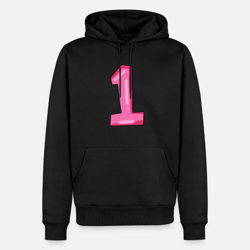 1 - Sweat à capuche Premium bio Homme - noir