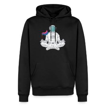 Bisexual Pride LGBT Astronaut Yoga LGBT Geschenk - Männer Premium Bio Hoodie - Schwarz - Vorne - Nico (187cm)