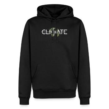 Klima Herzschlag, Klima, Tag Der Erde - Männer Premium Bio Hoodie - Schwarz - Vorne - Nico (187cm)