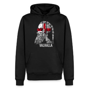 Bis Valhalla, Wikinger, Wikinger Englische Flagge - Männer Premium Bio Hoodie - Schwarz - Vorne - Nico (187cm)
