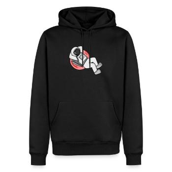 Astronaut - Sweat à capuche Premium bio Homme - noir - Devant - Nico (187cm)