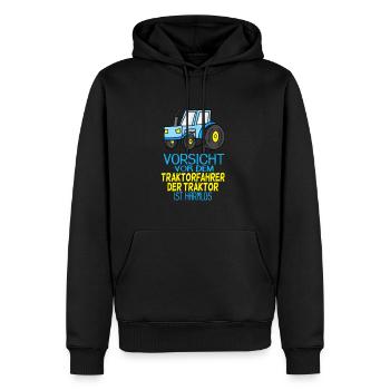 Trecker Traktorfahrer Geschenk - Männer Premium Bio Hoodie - Schwarz - Vorne - Nico (187cm)