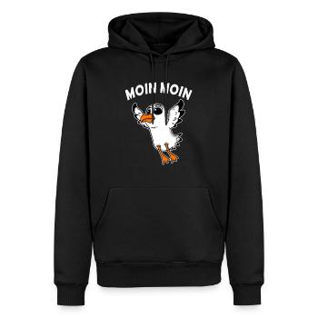 Moin Moin Baby Möwe - Männer Premium Bio Hoodie - Schwarz - Vorne - Nico (187cm)