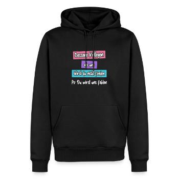 Bessere Kollegen als uns wirst du nicht finden - Männer Premium Bio Hoodie - Schwarz - Vorne - Nico (187cm)