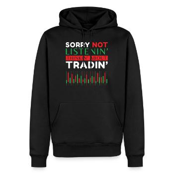 Trader Daytrader Aktien Kryptowährung - Männer Premium Bio Hoodie - Schwarz - Vorne - Nico (187cm)