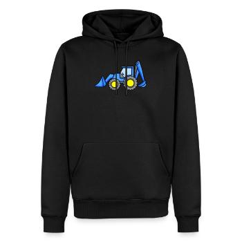 Bagger Fahrzeug Baustelle - Männer Premium Bio Hoodie - Schwarz - Vorne - Nico (187cm)
