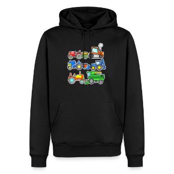 Landmaschinen Landmaschine Bauernhof Fahrzeuge - Männer Premium Bio Hoodie - Schwarz - Vorne - Nico (187cm)