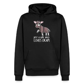 okapi - Men’s Premium Organic Hoodie - black - Front - Nico (187cm)