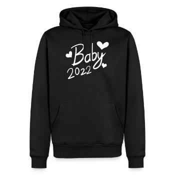 Baby 2022 - Neugeborenes 2022 - Männer Premium Bio Hoodie - Schwarz - Vorne - Nico (187cm)