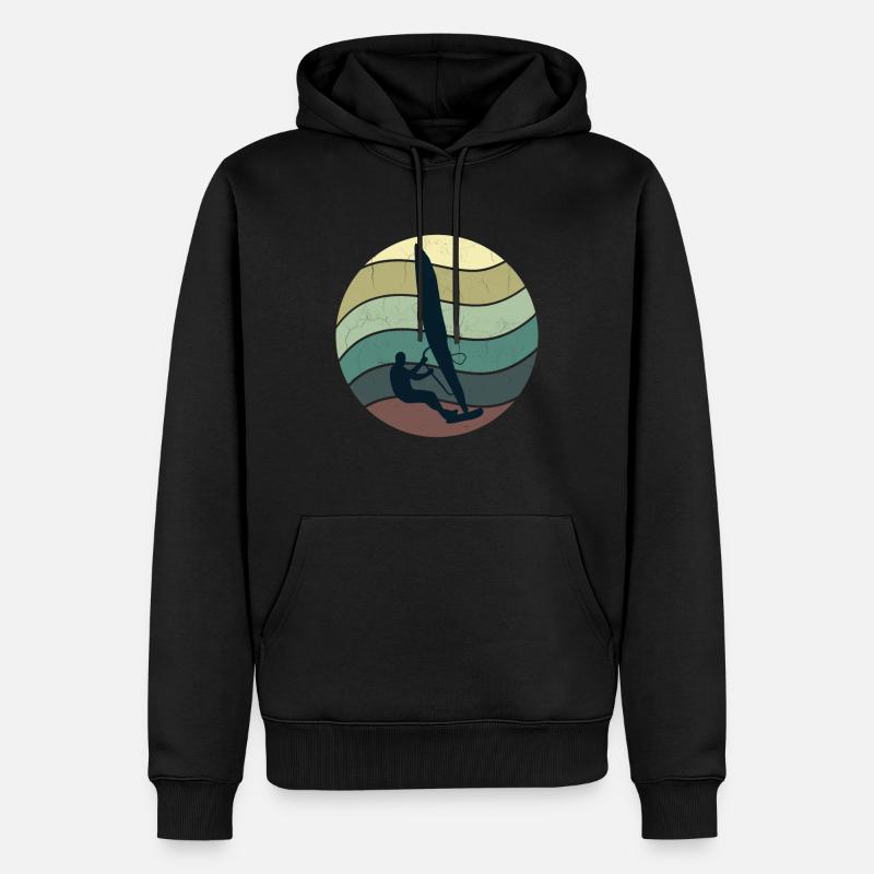 Windsurfer Windsurfen Geschenkidee - Männer Premium Bio Hoodie - Schwarz