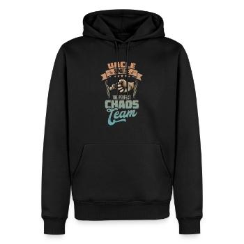 Uncle & niece the perfect chaos team - Männer Premium Bio Hoodie - Schwarz - Vorne - Nico (187cm)