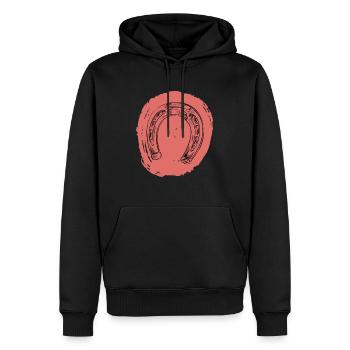 Riding rider horse hoof gift idea - Men’s Premium Organic Hoodie - black - Front - Nico (187cm)