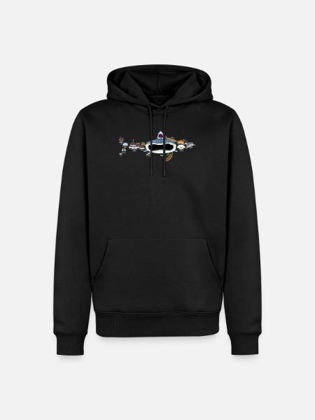 Requins, requins, requins - Sweat à capuche Premium bio Homme - noir