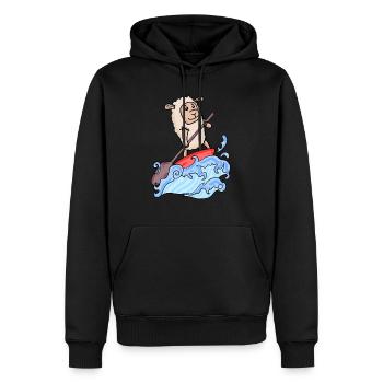 SUP - Stand Up Paddling Paddleboard - Sweat à capuche Premium bio Homme - noir - Devant - Nico (187cm)