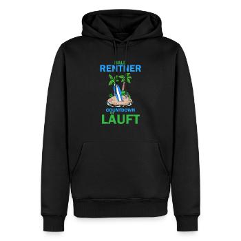 Bald Rentner - Männer Premium Bio Hoodie - Schwarz - Vorne - Nico (187cm)