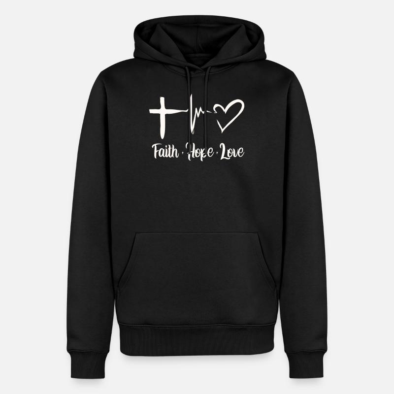 Bibelvers, Christlicher Gott, Gebetspsalm - Männer Premium Bio Hoodie - Schwarz