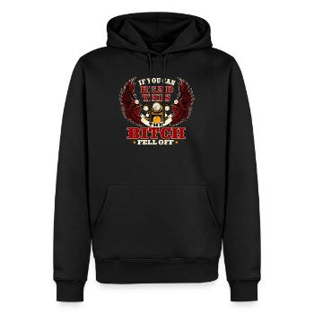 Si vous pouvez lire, Est La chienne - Sweat à capuche Premium bio Homme - noir - Devant - Nico (187cm)