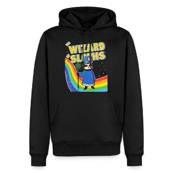 the wizard of sloths - Männer Premium Bio Hoodie - Schwarz - Vorne - Nico (187cm)